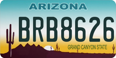 AZ license plate BRB8626
