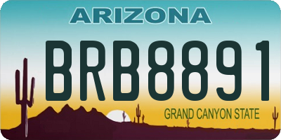 AZ license plate BRB8891