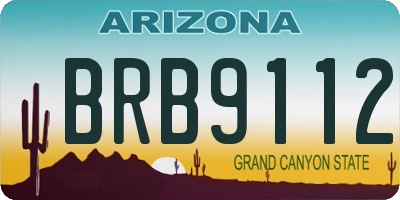 AZ license plate BRB9112