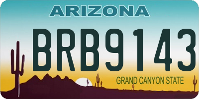 AZ license plate BRB9143