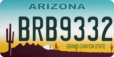AZ license plate BRB9332