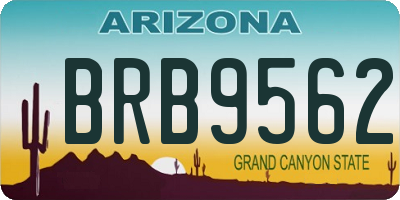 AZ license plate BRB9562