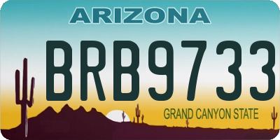 AZ license plate BRB9733