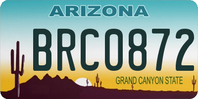 AZ license plate BRC0872