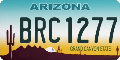 AZ license plate BRC1277