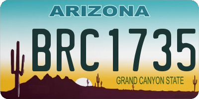AZ license plate BRC1735