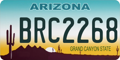 AZ license plate BRC2268