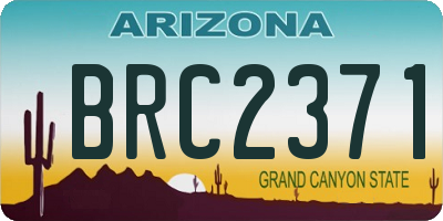 AZ license plate BRC2371