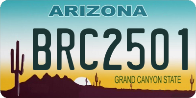 AZ license plate BRC2501