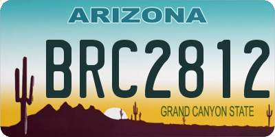 AZ license plate BRC2812