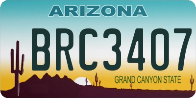 AZ license plate BRC3407
