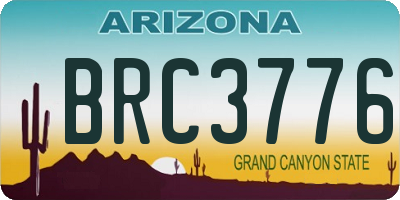 AZ license plate BRC3776