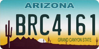 AZ license plate BRC4161