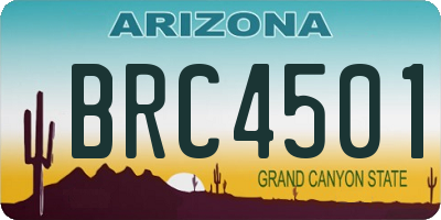 AZ license plate BRC4501
