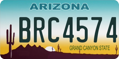 AZ license plate BRC4574