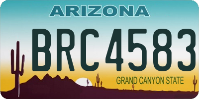 AZ license plate BRC4583