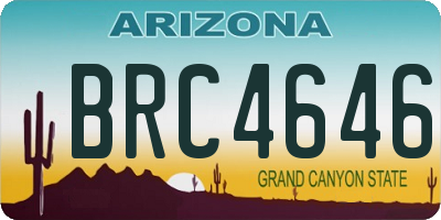 AZ license plate BRC4646