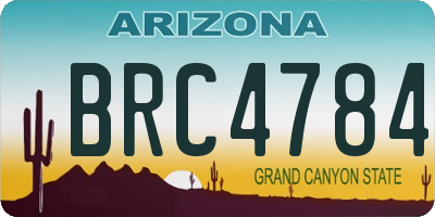 AZ license plate BRC4784