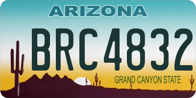 AZ license plate BRC4832