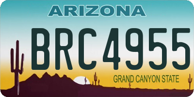 AZ license plate BRC4955