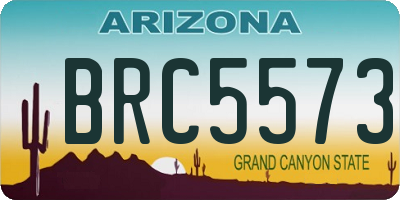 AZ license plate BRC5573