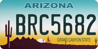 AZ license plate BRC5682