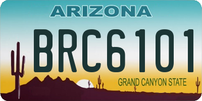 AZ license plate BRC6101