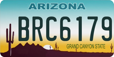 AZ license plate BRC6179