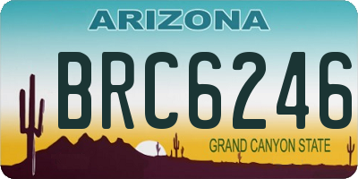 AZ license plate BRC6246