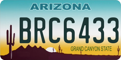 AZ license plate BRC6433