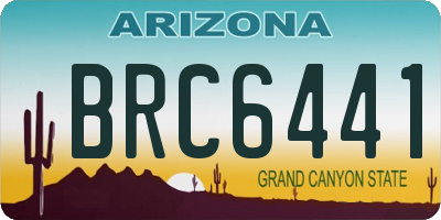 AZ license plate BRC6441