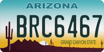AZ license plate BRC6467