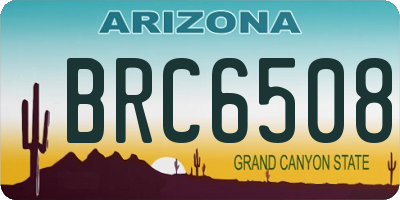 AZ license plate BRC6508