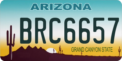 AZ license plate BRC6657