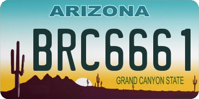 AZ license plate BRC6661