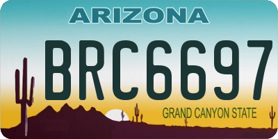 AZ license plate BRC6697