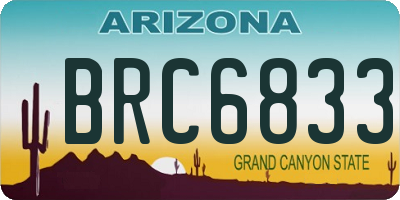 AZ license plate BRC6833