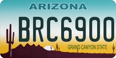 AZ license plate BRC6900