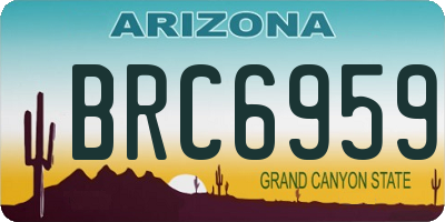 AZ license plate BRC6959