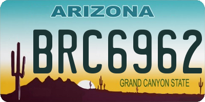 AZ license plate BRC6962