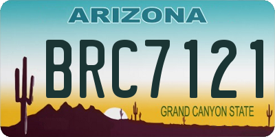 AZ license plate BRC7121