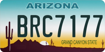 AZ license plate BRC7177