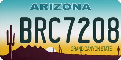 AZ license plate BRC7208