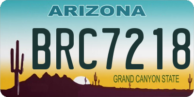 AZ license plate BRC7218