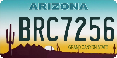 AZ license plate BRC7256