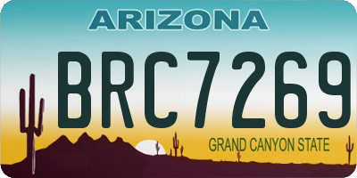 AZ license plate BRC7269