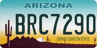 AZ license plate BRC7290