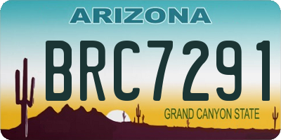 AZ license plate BRC7291