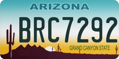 AZ license plate BRC7292