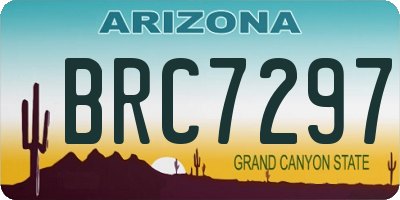 AZ license plate BRC7297